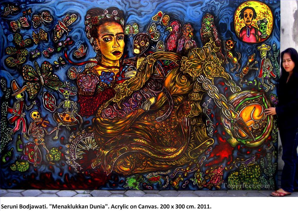 Frida by Seruni Bodjawati feminism Frida Kahlo Oil Paintings